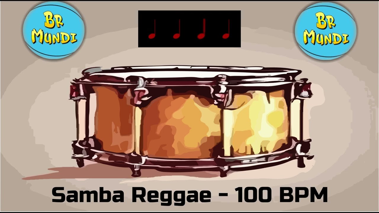 Base de Samba Reggae 100 BPM para Estudo e Improvisação – Backing Track