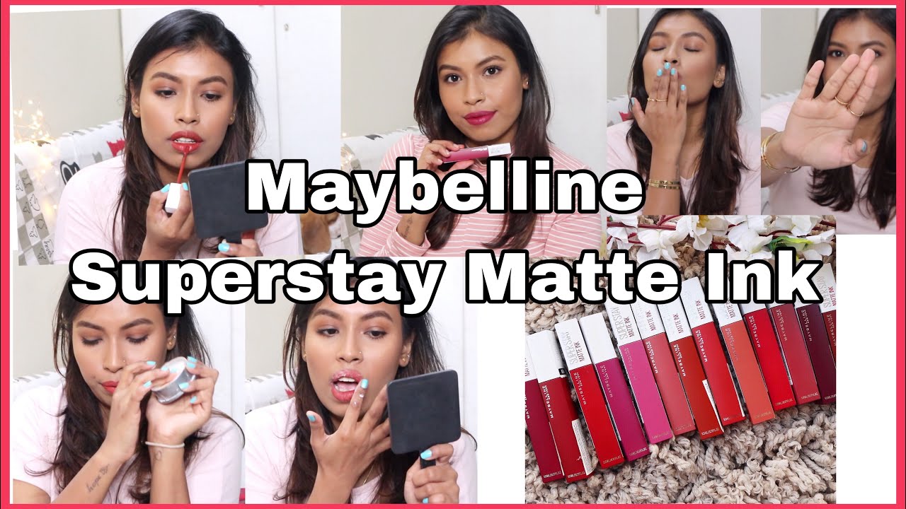 Maybelline Superstay Matte Ink Swatches & Review | India | Medium/Tan/Dusky Skin Tone