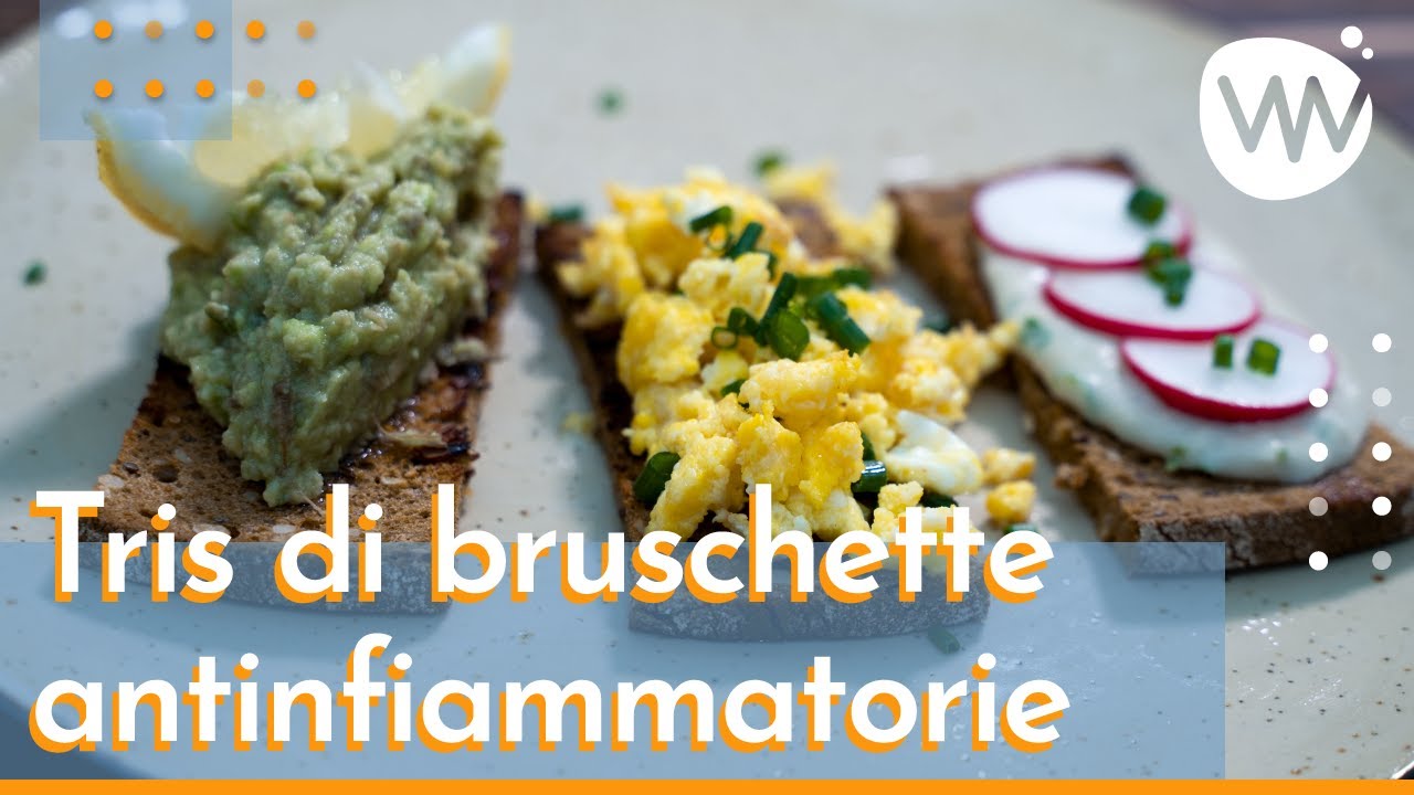 Tris di bruschette antinfiammatorie