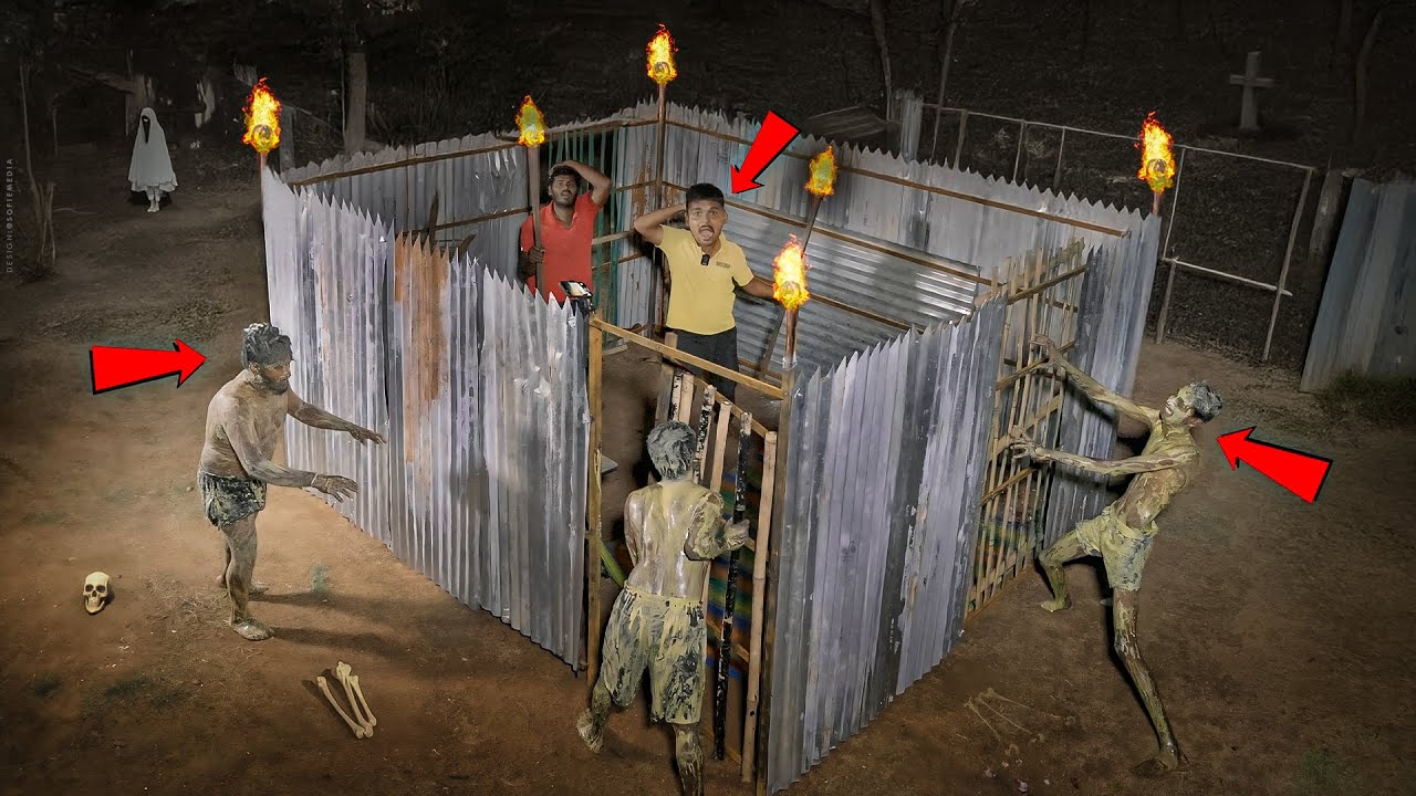 Spending 24 Hours In Real Survival Camp Challenge 😰😲 Telugu Experiments