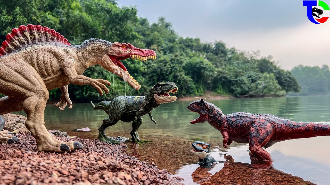 Spinosaurus Vs T-rex Vs Carnotaurus🦖 Jurassic World Toy Movie