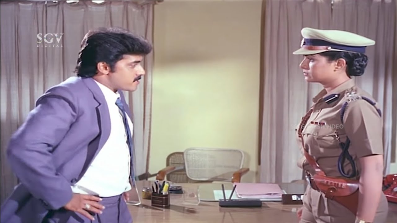 IAS Shashi Kumar Scolds Lady IPS Officer | Gandanige Takka Hendathi Kannada Movie Part 02