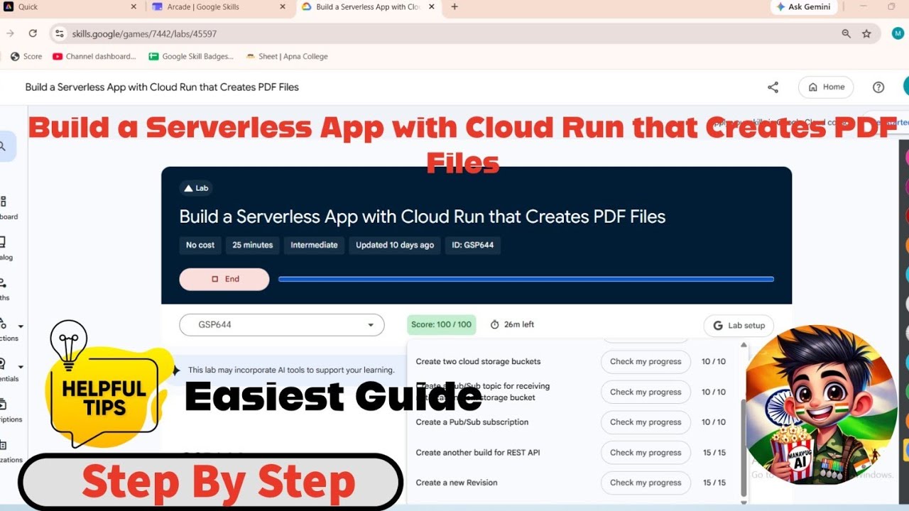 Build a Serverless App with Cloud Run that Creates PDF Files #GSP644 #qwiklabsarcade2026