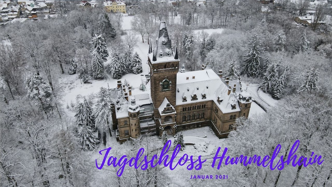 Mit der DJI Mavic Air 2 über dem Jagdschloss Hummelshain (4K)