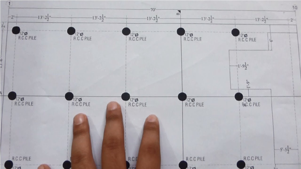 How to read Pile foundation drawing plan