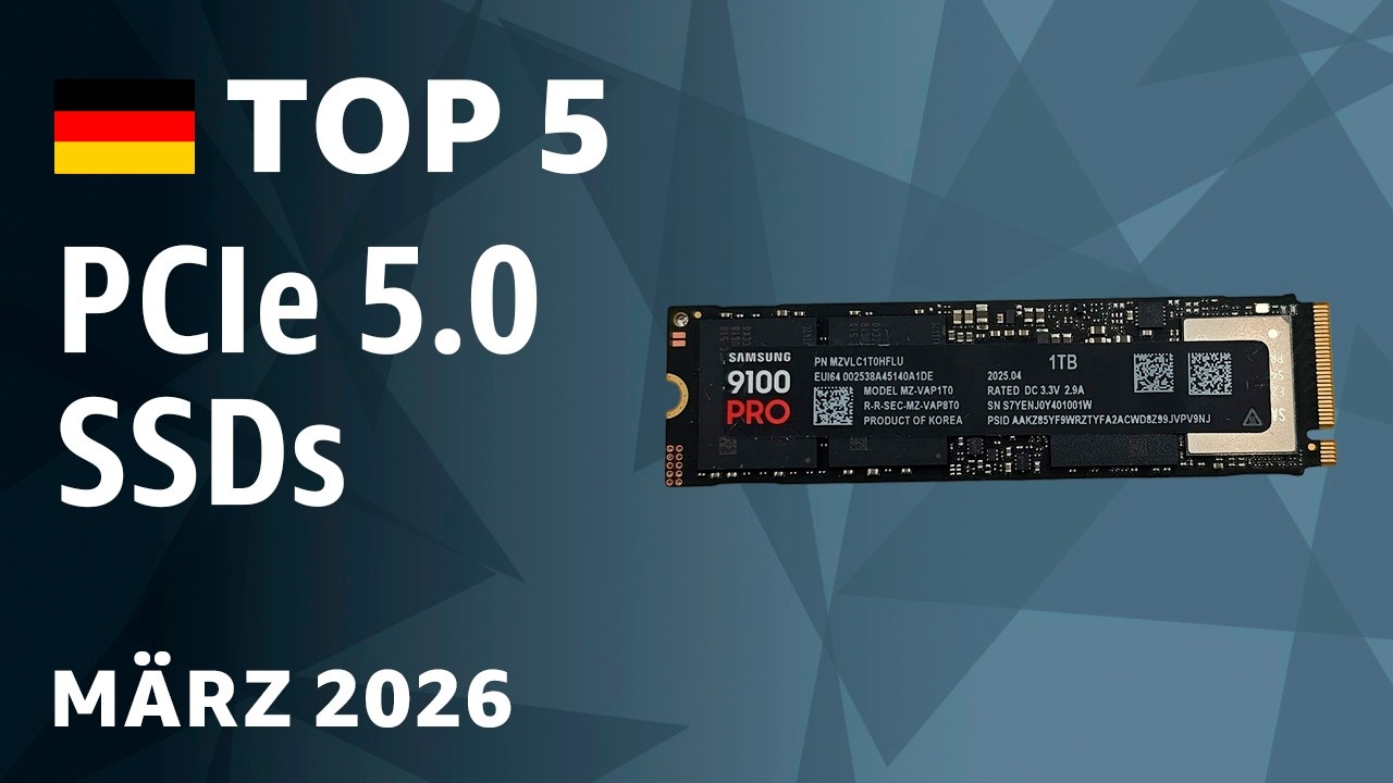 PCIe 5.0 SSDs im Test & Vergleich März 2026 – Top Modelle