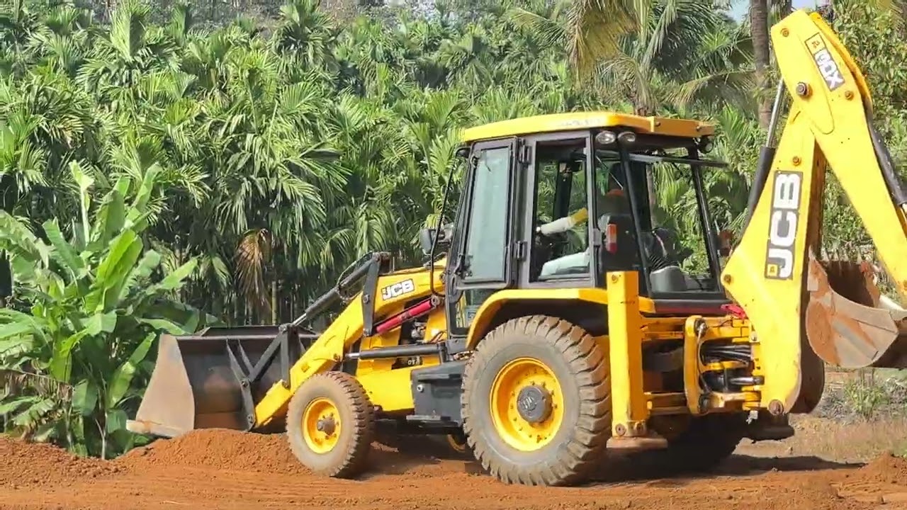 Jcb 3dx backhoe loader dozing work #viral #jcb 