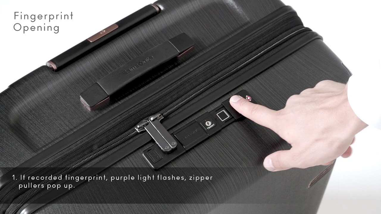 Samsonite EVOA TECH - How To Set The Fingerprint Lock