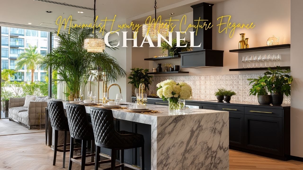 Step Inside a Chanel Inspired Kitchen Minimalist Luxury Meets Couture Elegance