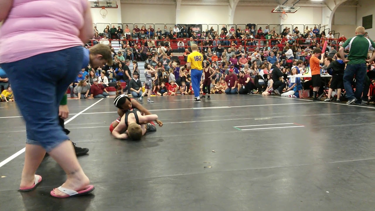 Montoyia Alsup  7yr wrestler with a Nasty Banana Split! 2-18-18