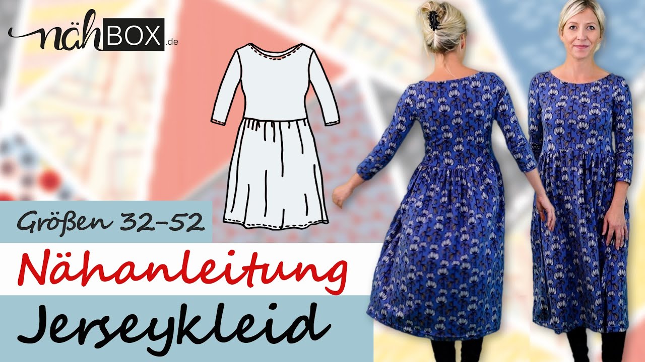 Näh' dir dein Jersey- oder Sweatkleid! Ganz einfach mit dieser Schritt-für-Schritt-Nähanleitung!