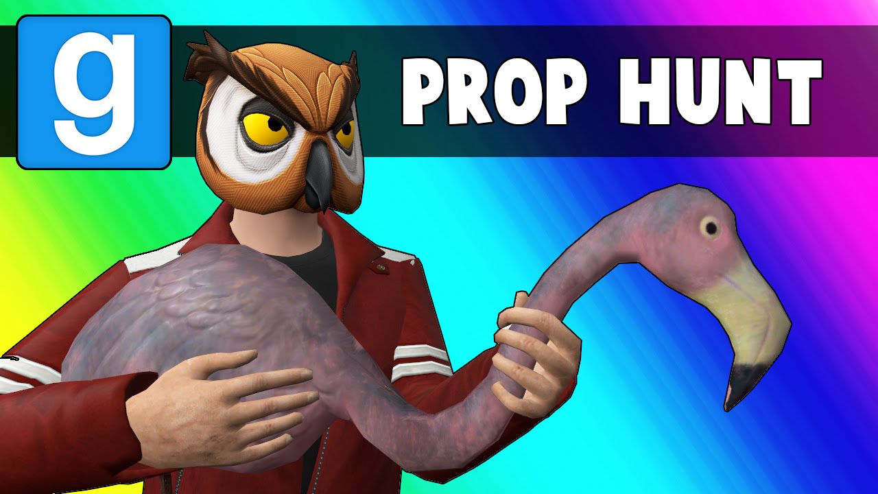 Gmod Prop Hunt Funny Moments - Flamingos & Glasses (Garry's Mod)