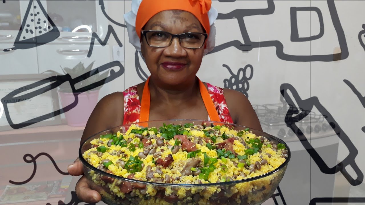 Farofa de Feijão de Corda com Cuscuz - Cozinha da Vovó Maria [34]