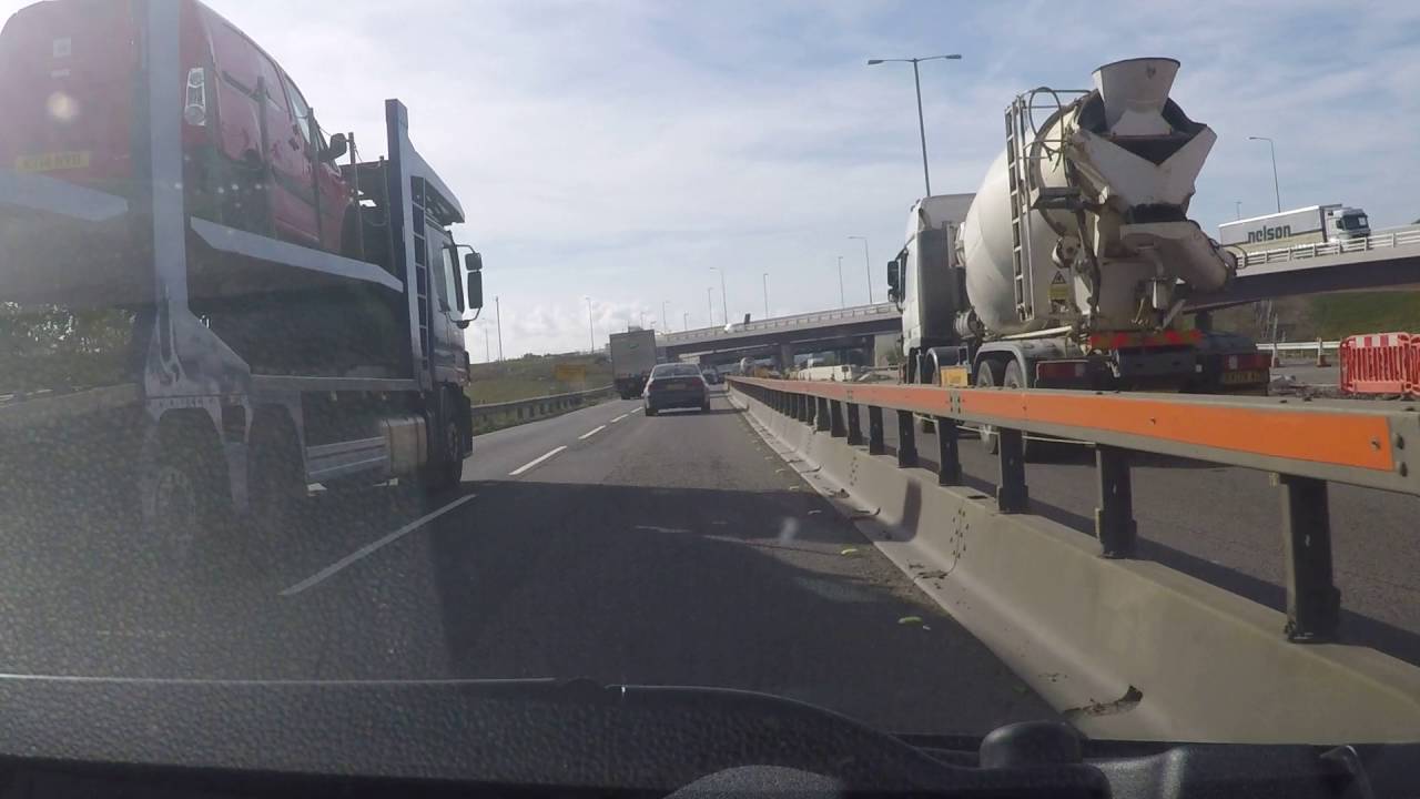 UK Motorways - M1 South J20 - J18 via M6/M1/A14 interchange