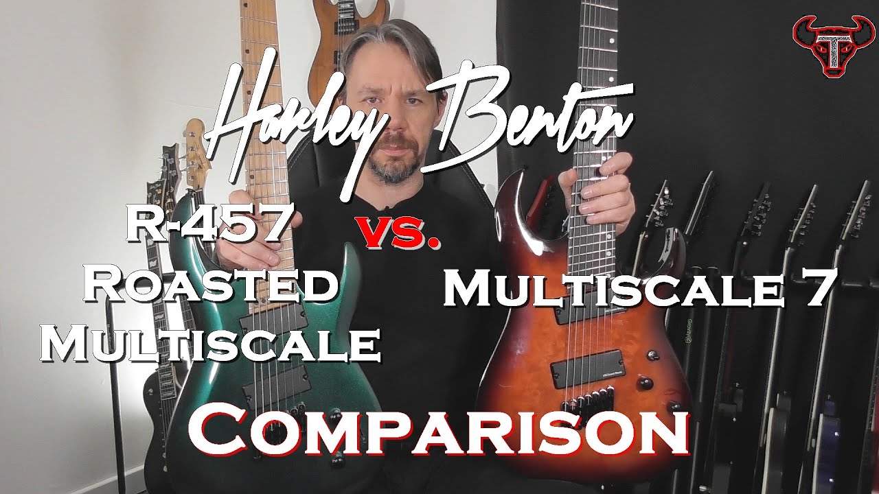 Harley Benton R-457 Roasted Multiscale vs Harley Benton Multiscale 7 comparison