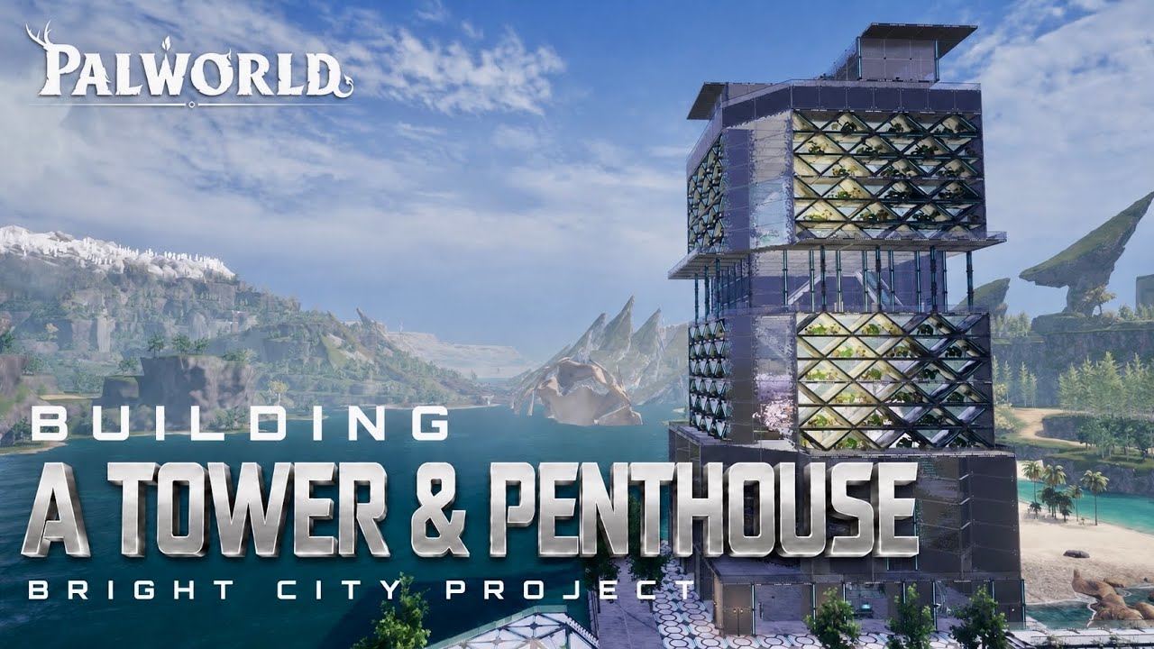 Building a Tower & Penthouse🏙️ | Palworld Build Tutorial