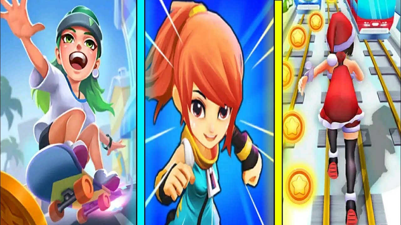 Subway Santa Princess Runner VS Street Rush - Running Game VS Subway Hero Run Gameplay