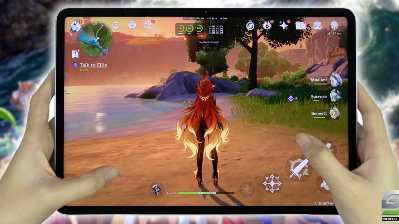 Xiaomi Pad 7 test game Genshin Impact Max Graphics | Snapdragon 7+ Gen 3