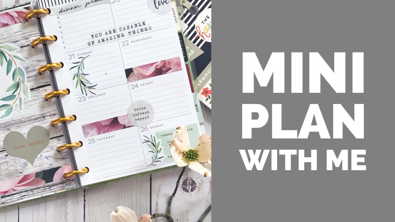 Plan With Me // Mini Homebody Dashboard Happy Planner // Farmhouse // April 20-26, 2020