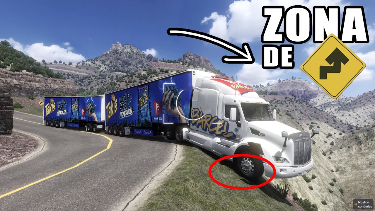 DOBLE Trailer de Barcel (TAKIS) Peterbilt 579 RUTA de CURVAS American Truck Simulator