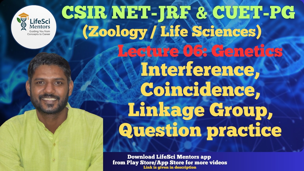 CSIR-JRF| Genetics | Lecture 06 | Interference, Coincidence, Linkage Group, Question practice
