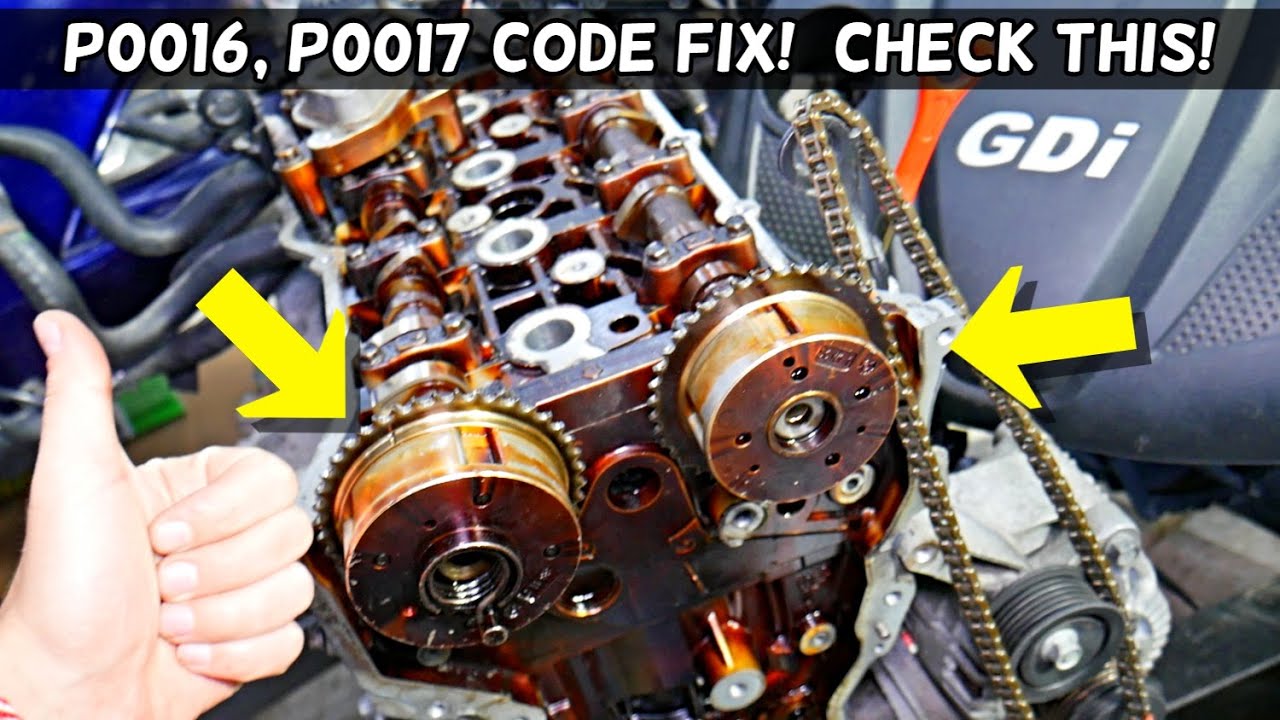 HYUNDAI KIA GDI CODE P0016 P0017 ENGINE LIGHT ON