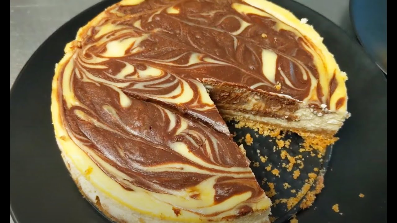 Beautiful EASY Chocolate Swirl CHEESE CAKE