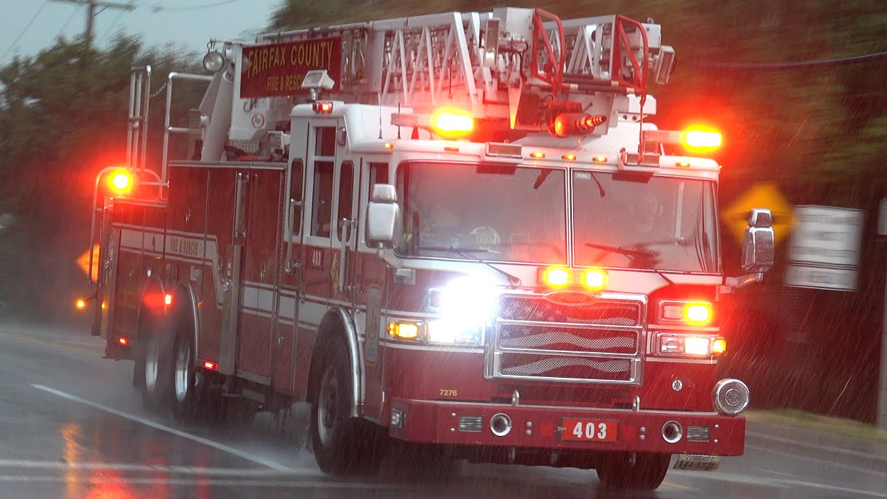 City of Fairfax Fire Department Truck 403 Responding