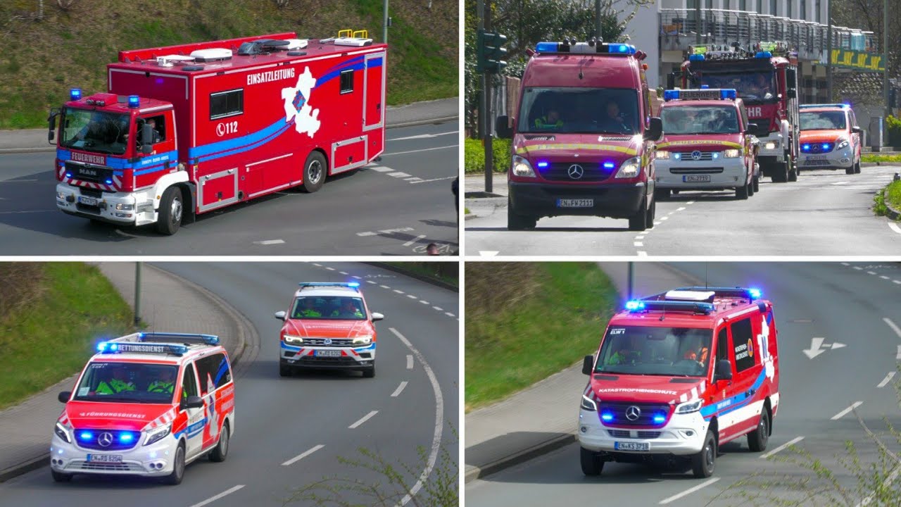 Einsatzfahrten in Hattingen zu Großübung Wasserrettung