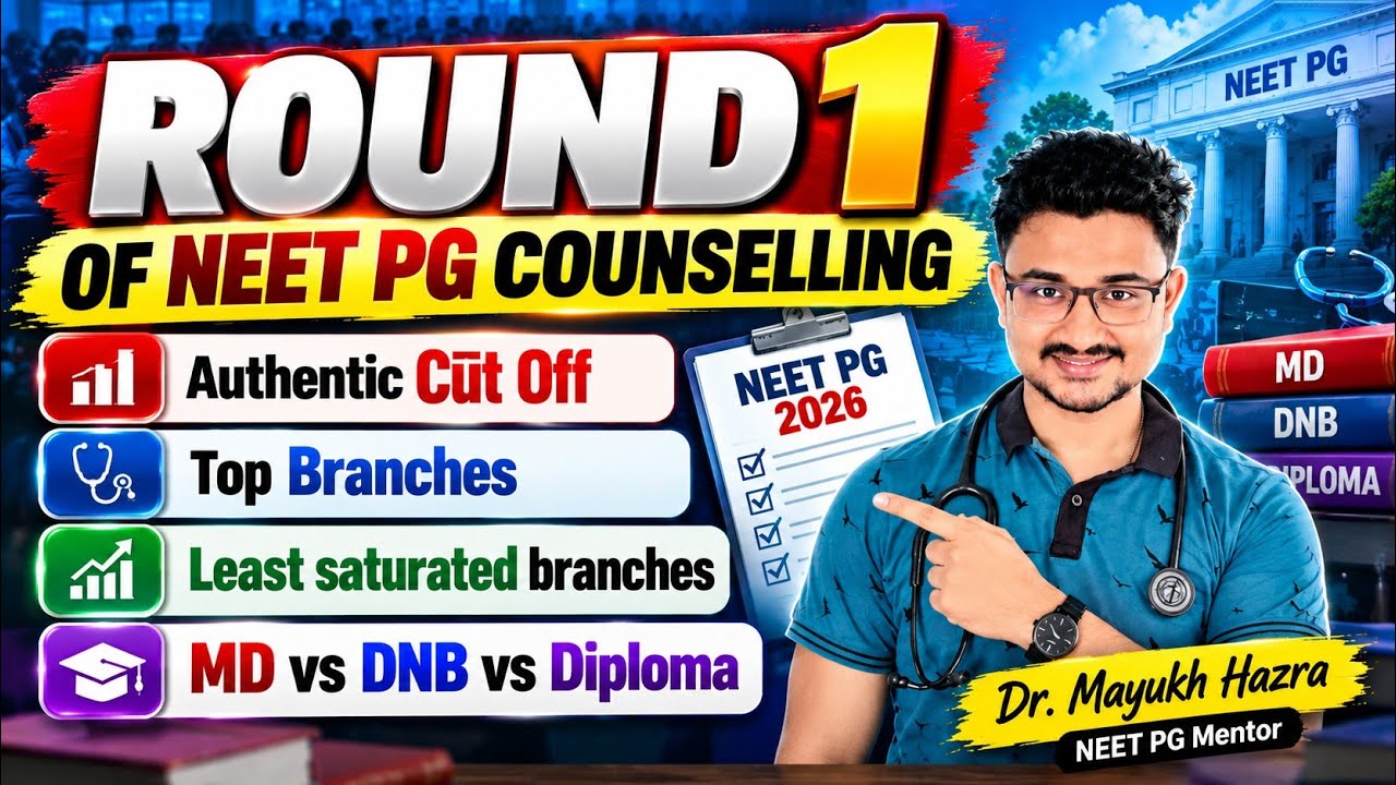 NEET PG 2026 Round 1 Brach and Category wise Cut off of all Branches| #neetpg #neetpg2026 