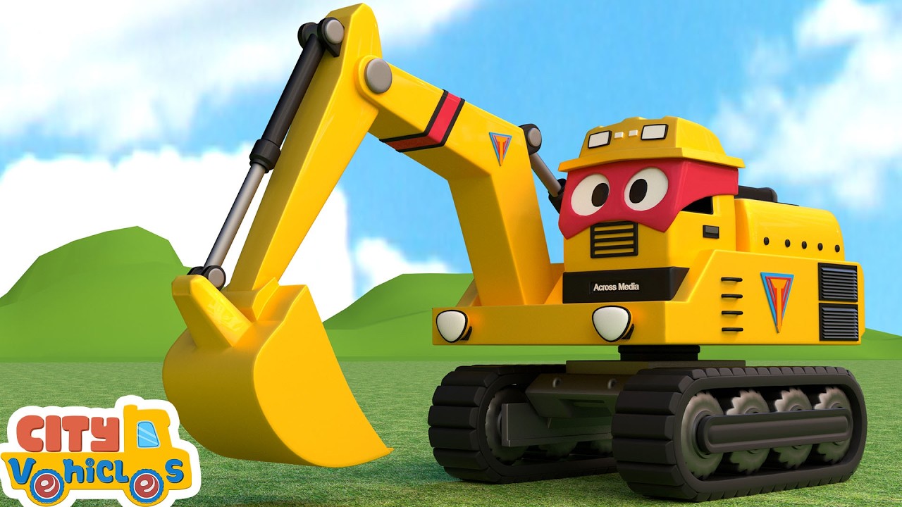 Super Trucks Build New House-Excavator, Mixer Truck and Dump Truck for kids.