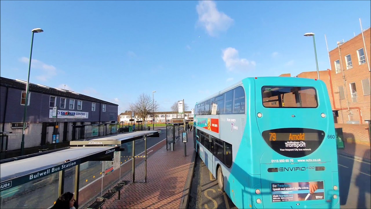 Yellow Line 69 (Haydn Road Diversion) Full Route Visual- City to Bulwell, Snape Wood