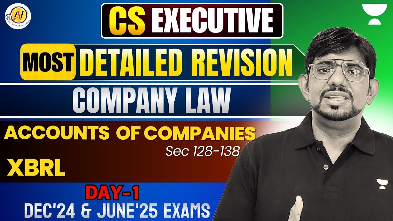 COMPANY LAW CS EXECUTIVE ONE SHOT REVISION MARATHON DAY 1 CS AMIT VOHRA #dec24