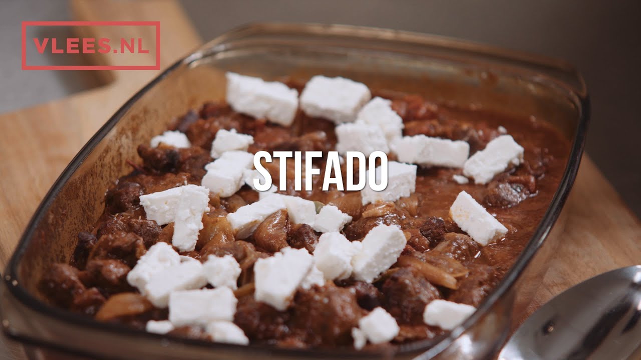Stifado - Griekse stoofschotel met sucadelappen