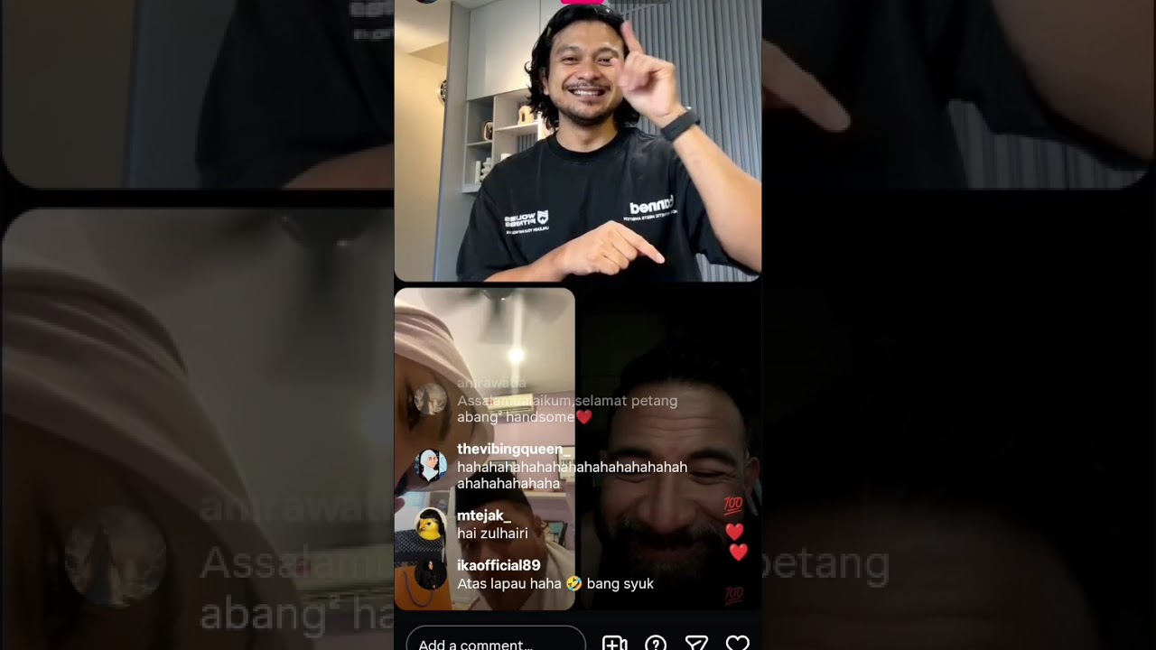 Bila Fadlan, Jaki & Ghaz buat ig live. 