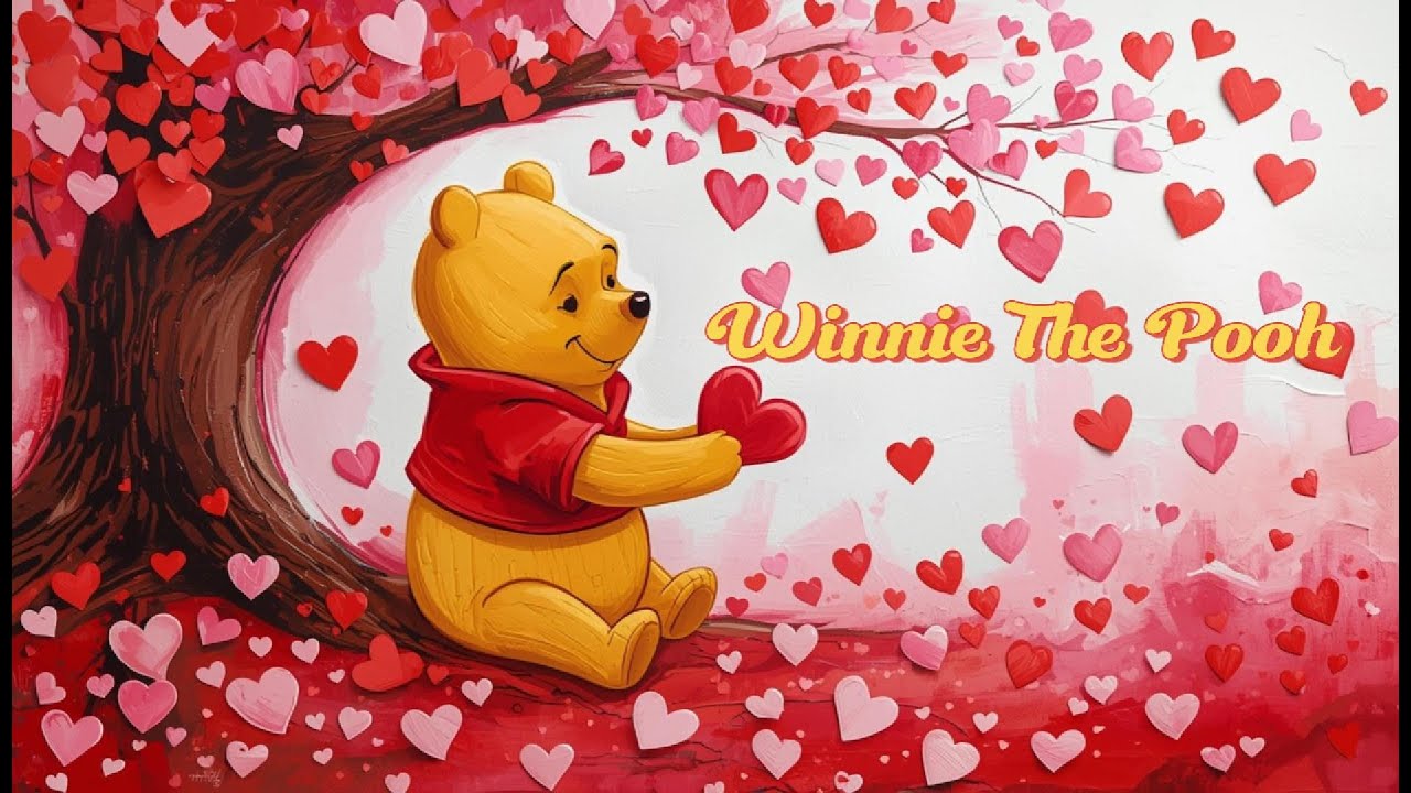 Winnie The Pooh Valentine’s Day Ambiance | Cozy Hundred Acre Wood | Soft Music 🍯💛