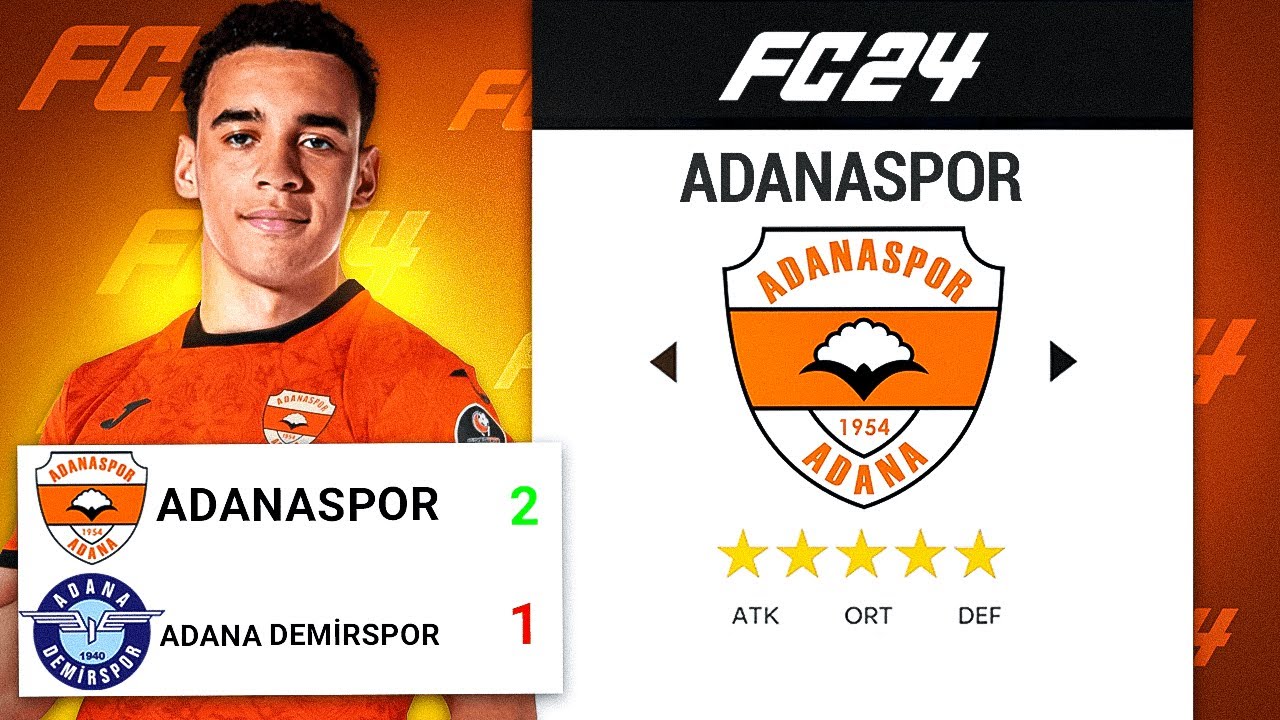 ADANASPORU TÜRKİYENİN EN İYİ TAKIMI YAPTIM ! EA FC 24 ADANASPOR REBUİLD
