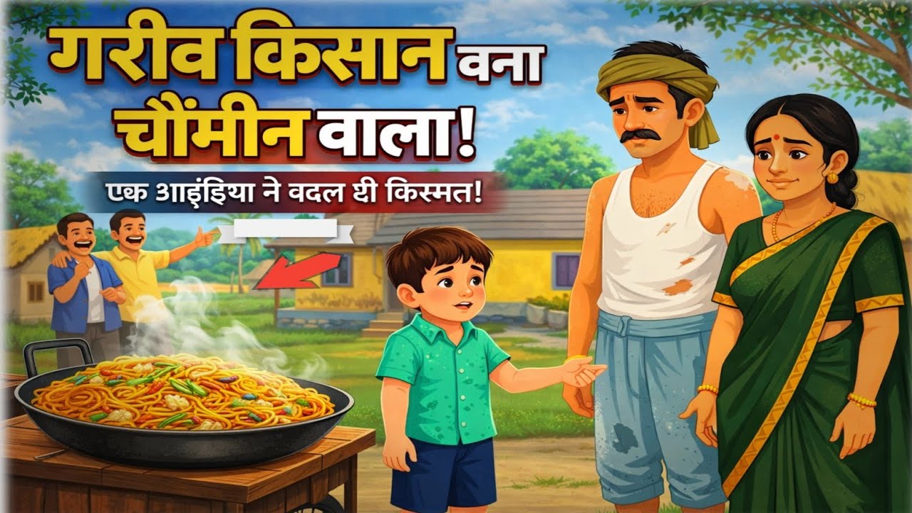 गरीब किसान का चौमीन ठेला | एक आइडिया से बदल गई जिंदगी | Hindi Moral Story