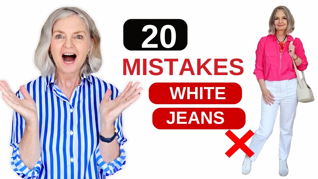 How Not To Wear White Jeans Over 50 & 60 👖