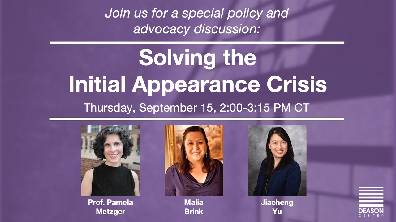 Solving the Initial Appearance Crisis: A Policy Discussion