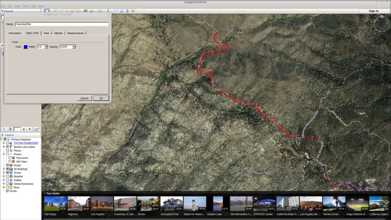How To Plan a Off Road Ride in Google Earth and Import to Lowrance HDS or Elite Ti