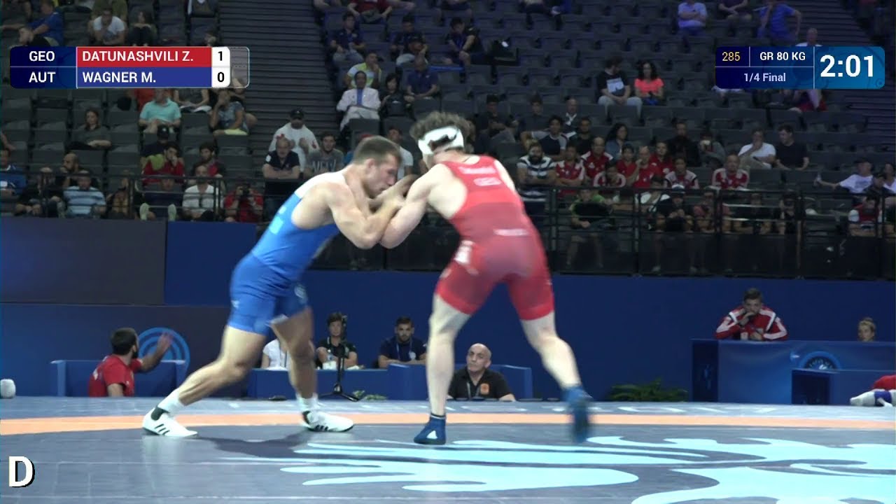 1/4 GR - 80 kg: Z. DATUNASHVILI (GEO) df. M. WAGNER (AUT) by VPO1, 3-2