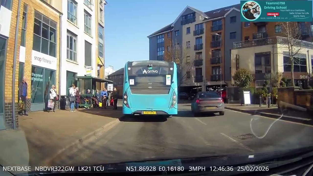 Bishops Stortford Real Driving Test Route | Episode 06 with Commentary | TIME: 12:38 pm Test