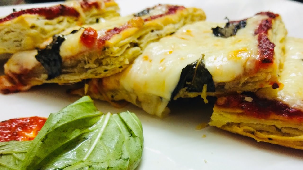 Puff Crust Pizza The Grover’s Kitchen /Cheese Pizza Recipe/Cheese Basil Pizza / Crust Pizza Recipe /