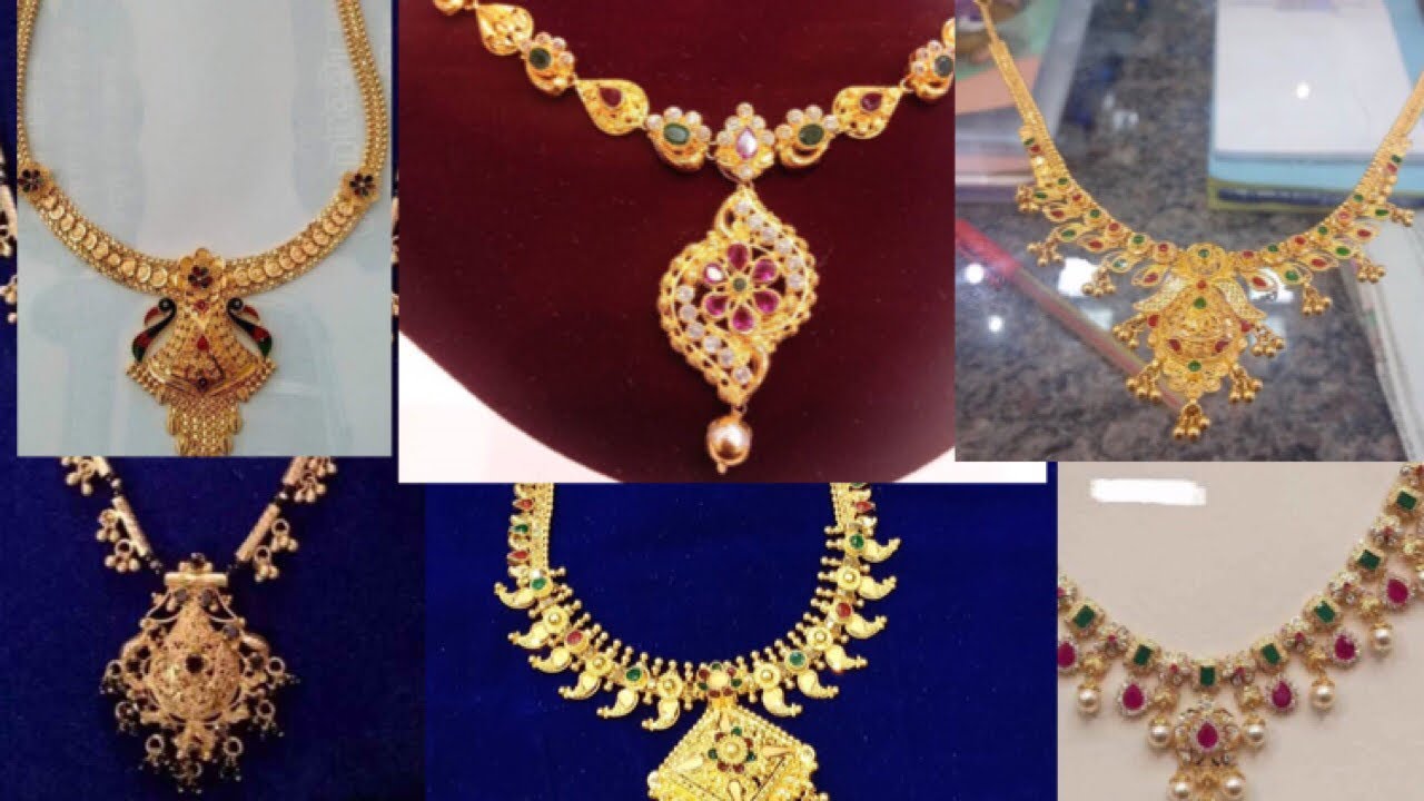 Gold necklace collection with weight & price |#goldnecklace