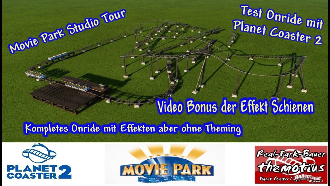 Studio Tour im Movie Park Germany - Test Onride mit Planet Coaster 2