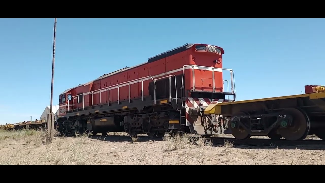 Tren caños en Senillosa, saliendo para Bahía Blanca vacío 18/02/2026