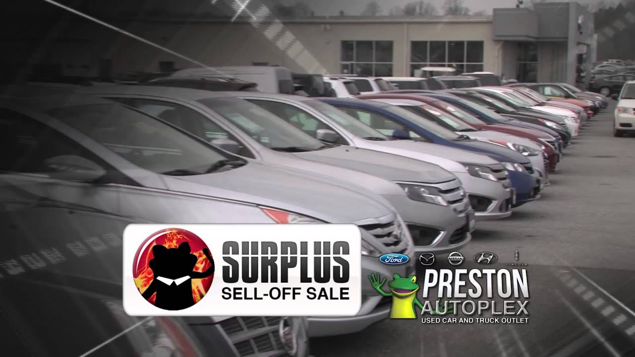 Preston Autoplex Used Car Dealer Announces Surplus of Used Vehicles at Low Prices