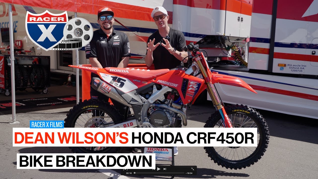 Inside Look at Dean Wilson’s Factory Honda HRC Progressive CRF450R Fill-In Bike Breakdown