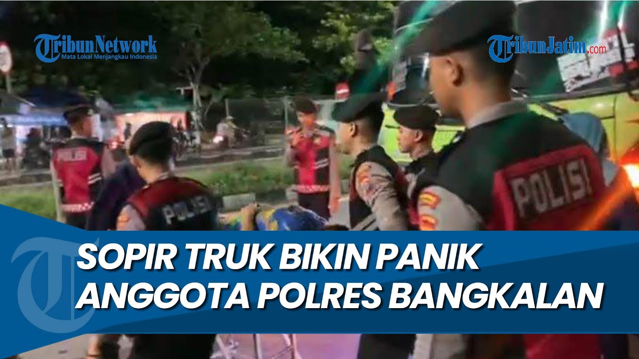 PAK TOLONG ISTRI SAYA, Sopir Truk di Suramadu Bikin Panik Anggota Polres Bangkalan